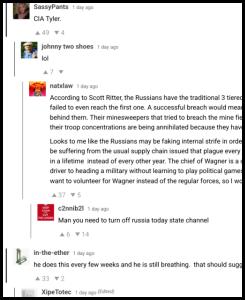 Wagner mutiny Russia ZeroHedge comments