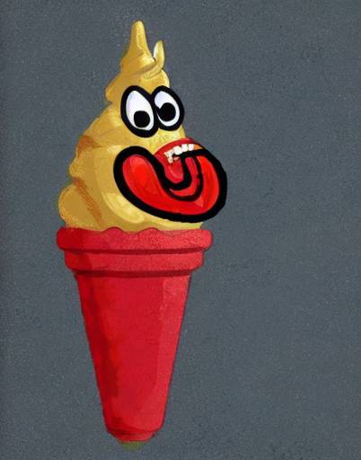 Self-licking ice cream cone