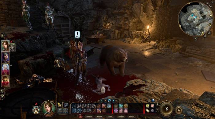 Baldurs Gate 3 after combat orc leader blood