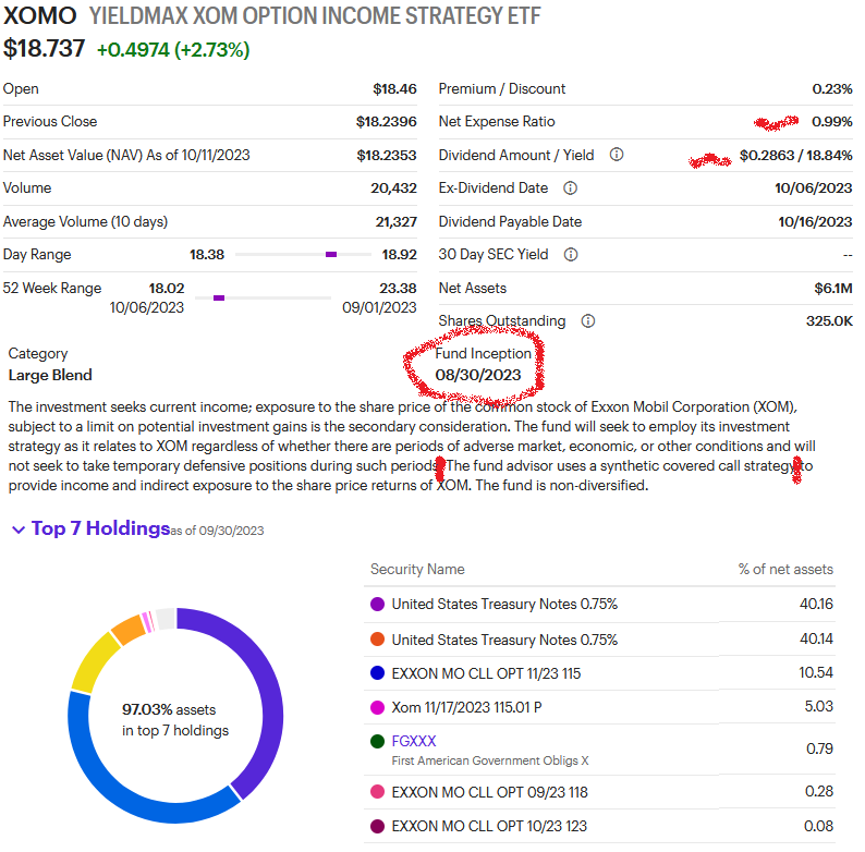 XOMO yieldmax etf fund information