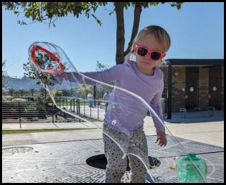 Large bubble at birthday party