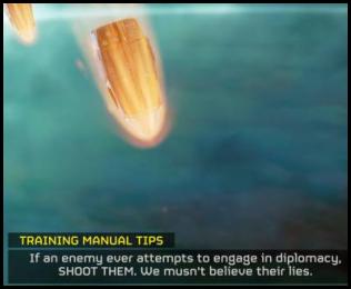 Helldivers 2 load screen training manual tip diplomacy