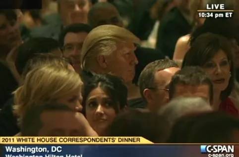 White House Correspondents Dinner 2011 Donald Trump cope seethe