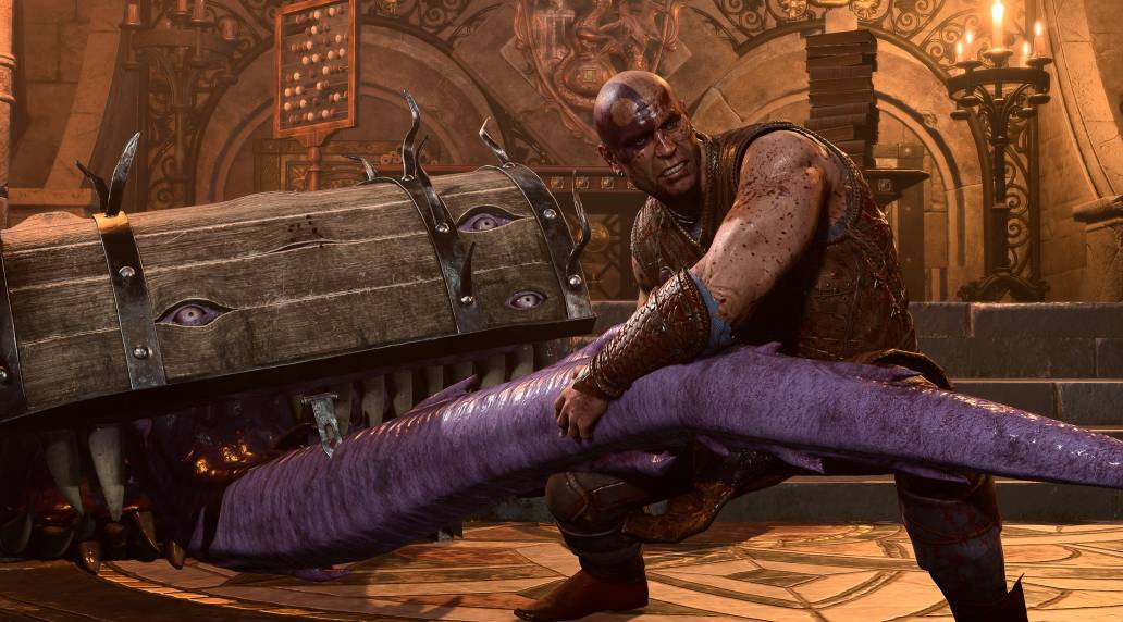 Baldurs Gate 3 mimic chest tongue grab