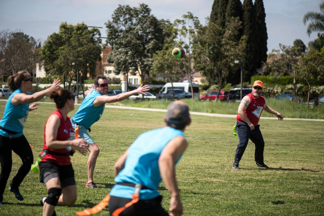 Flag football excel clippy throw into coverage