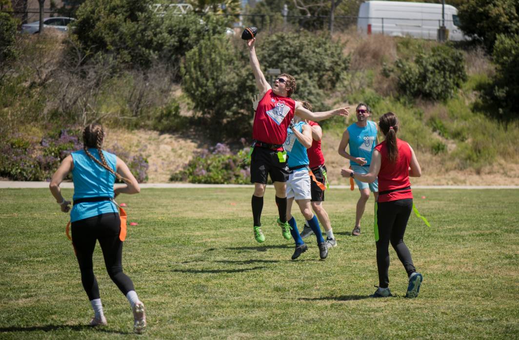 Flag football excel clippy jump catch