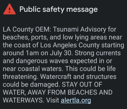 July 30 2025 tsunami advisory
